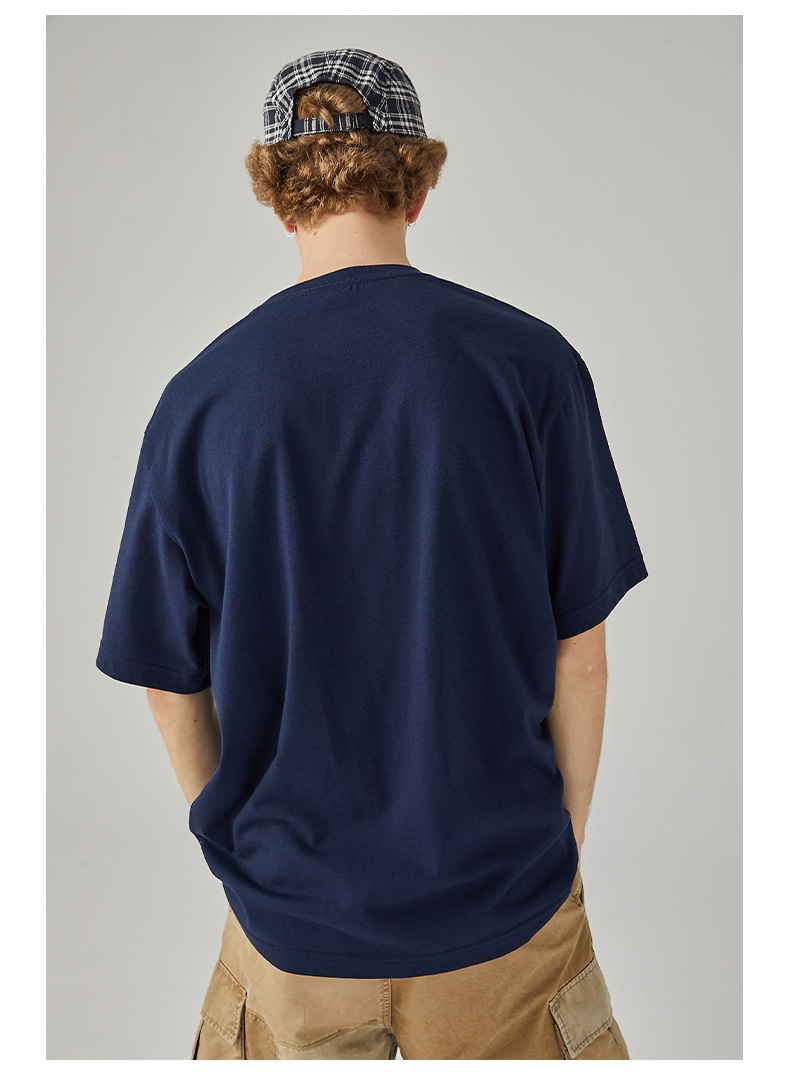 40 代 ファッション メンズ 胸ポケット付き 大人の定番Tシャツ