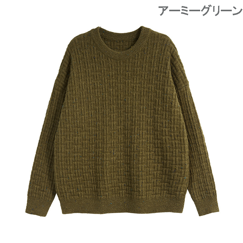40 代 ファッション メンズ 立体編み メンズシャツ風ニット 秋冬 全5色 カジュアルトップス