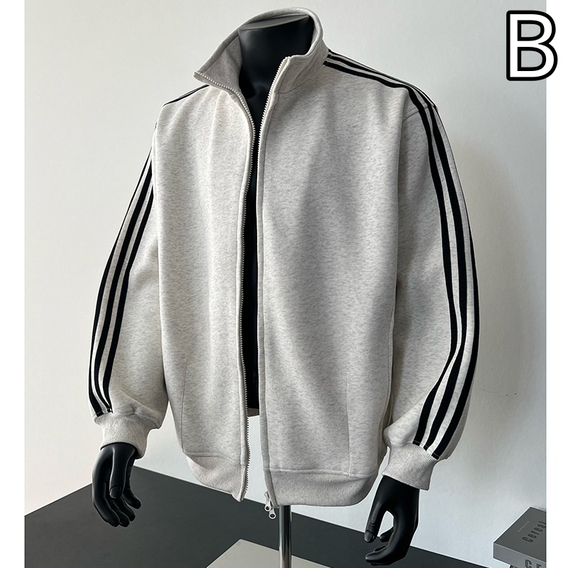 40 代 メンズ ファッション メンズ ジップアップ ジャージ ジャケット グレー