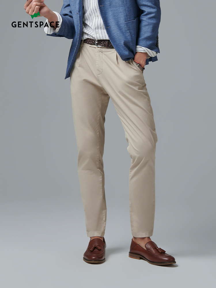 40 代 ファッション メンズ 大人の洗練スマートチノパンツ