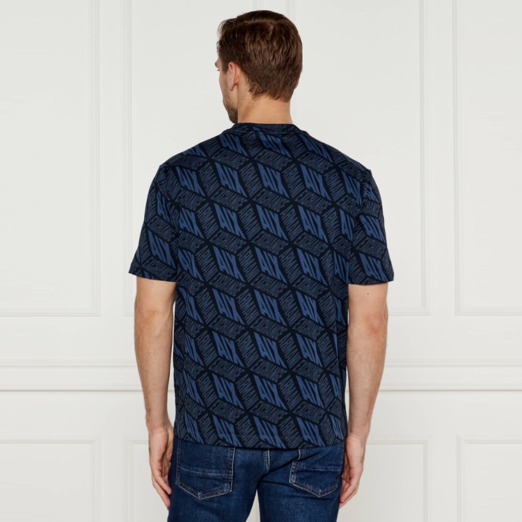 40 代 ファッション メンズ 立体幾何学模様 プレミアムTシャツ