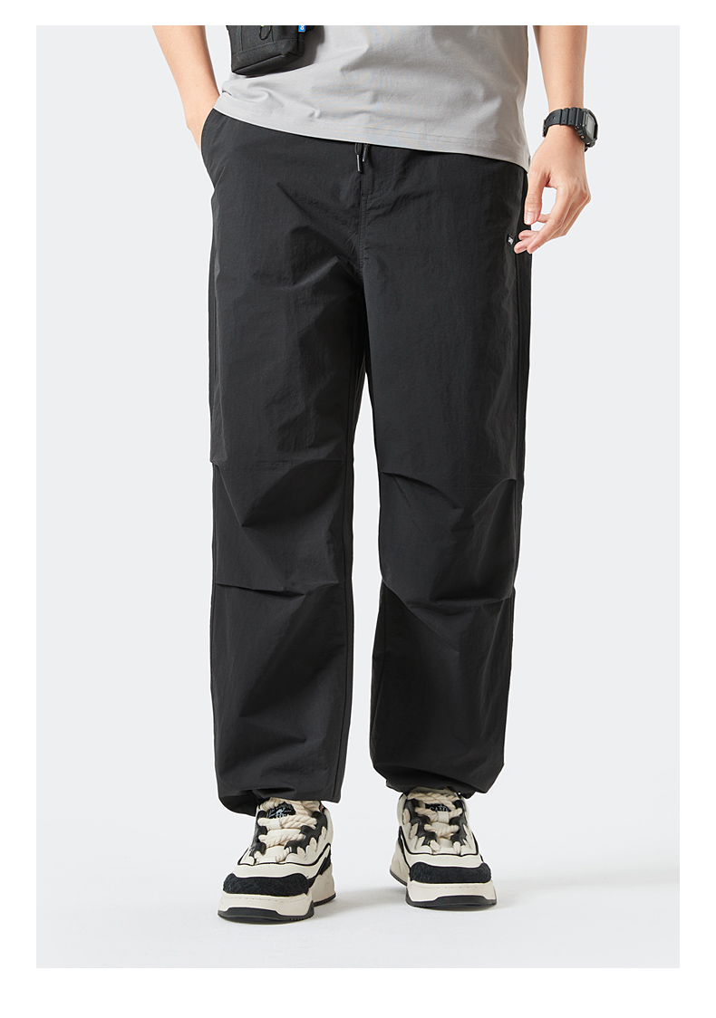 40 代 ファッション メンズ 撥水加工ワイドシルエットパンツ