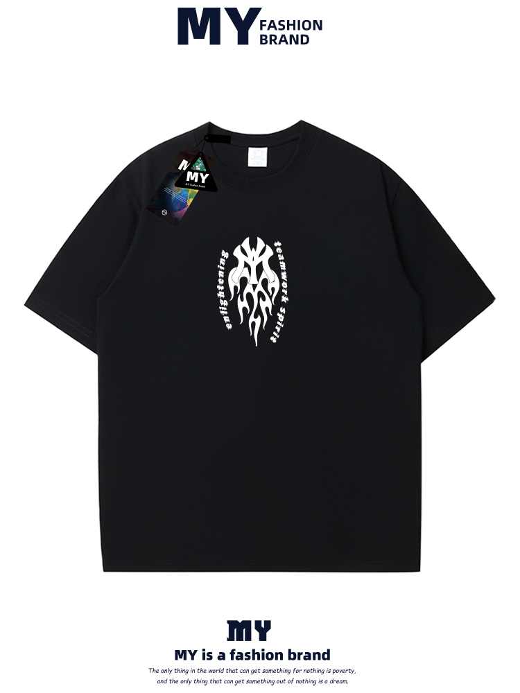 40 代 ファッション メンズ 炎模様デザイン 大人の余裕Tシャツ