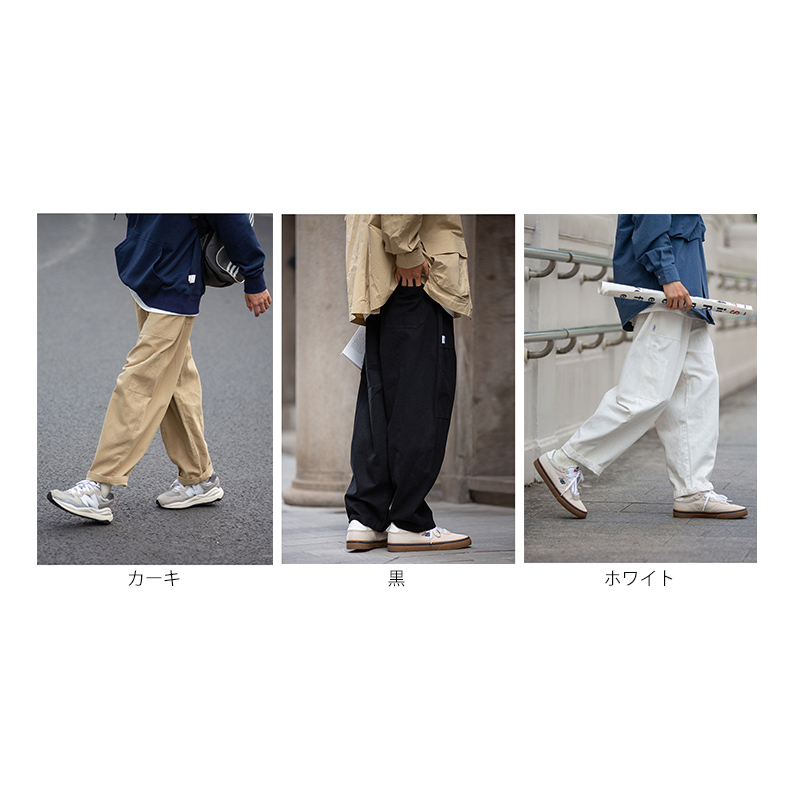 40 代 ファッション メンズ 新作メンズゆったりリラックスパンツ長ズボン