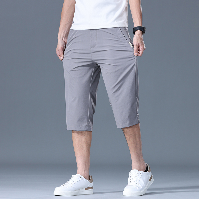 40 代 ファッション メンズ ゆったり七分丈サマーパンツ