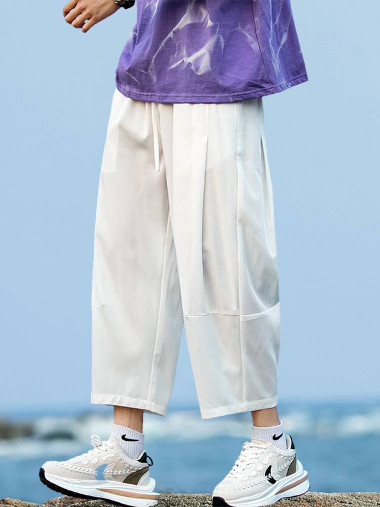 40 代 ファッション メンズ 大人のゆとりワイドパンツ