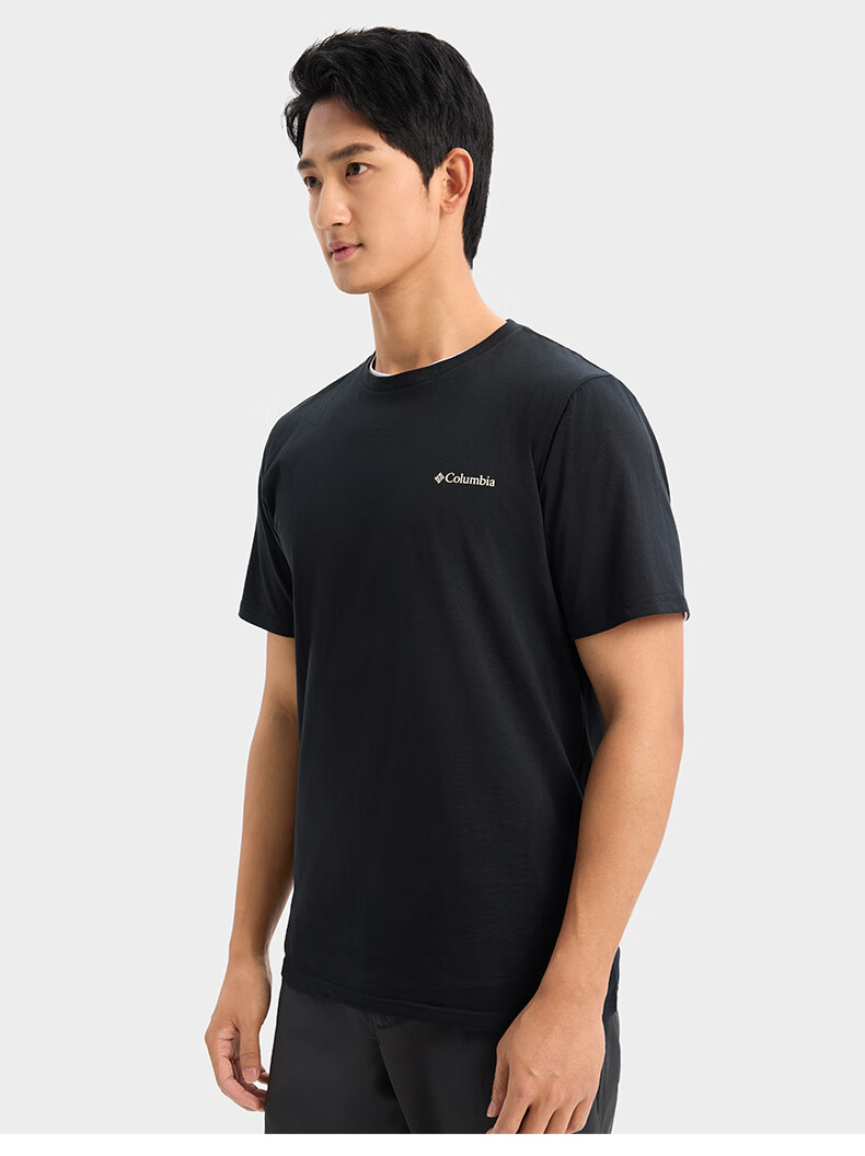 40 代 ファッション メンズ アウトドア感性 バックロゴ Tシャツ