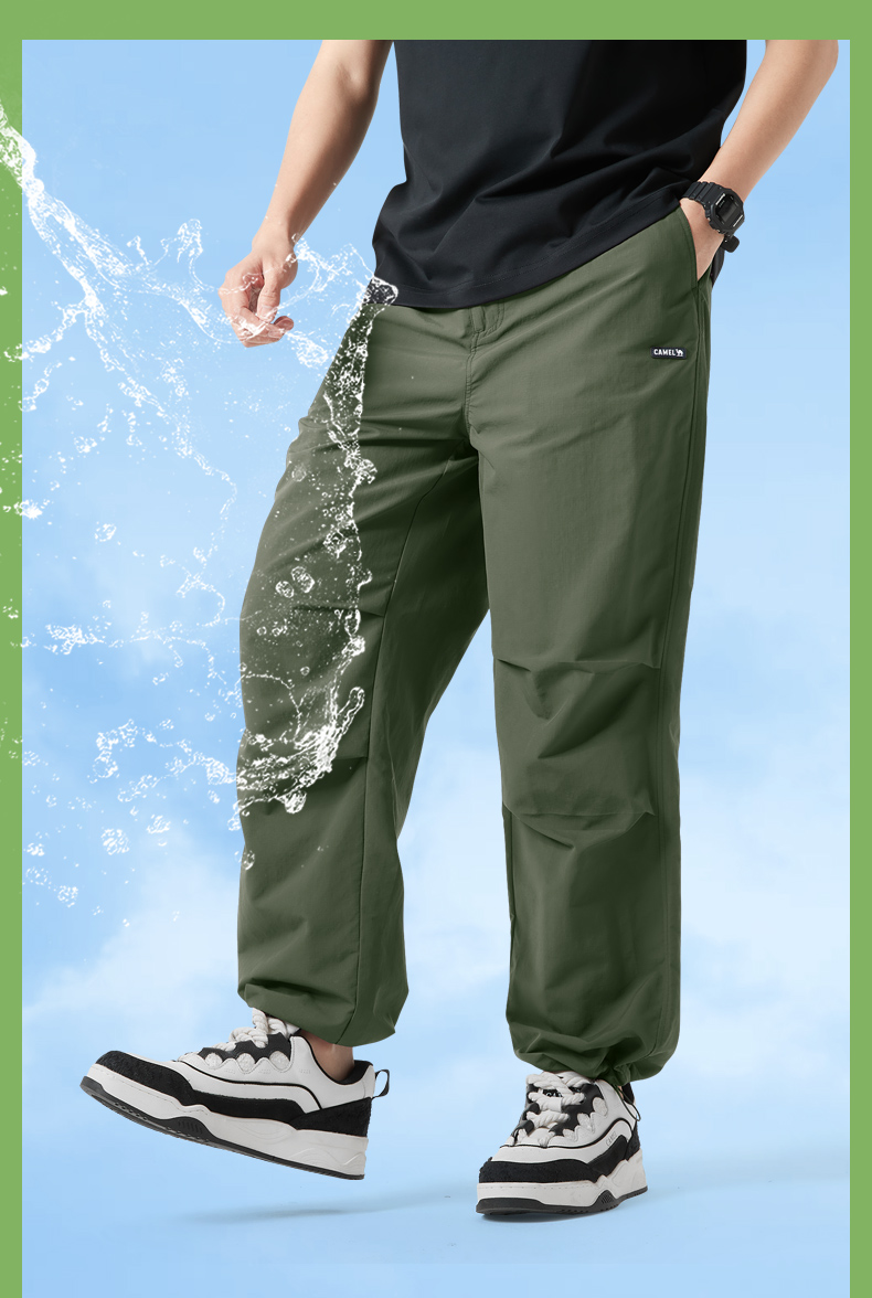40 代 ファッション メンズ 撥水加工ワイドシルエットパンツ