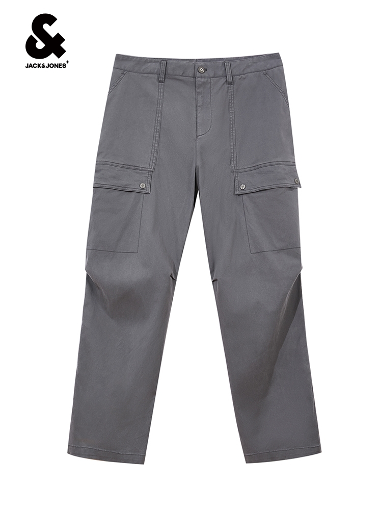 40 代 ファッション メンズ 実用的ワイドシルエットカーゴパンツ