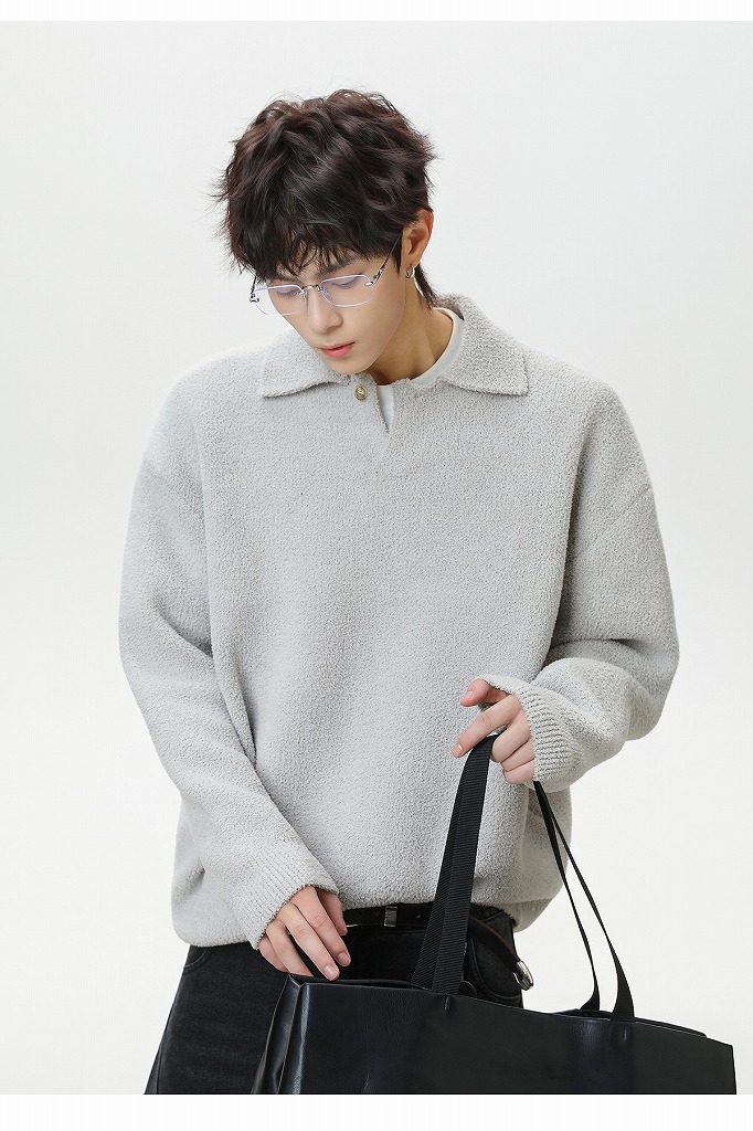 40 代 ファッション メンズ メンズ 秋冬 起毛シャツ 厚手 保温 羊襟 全4色