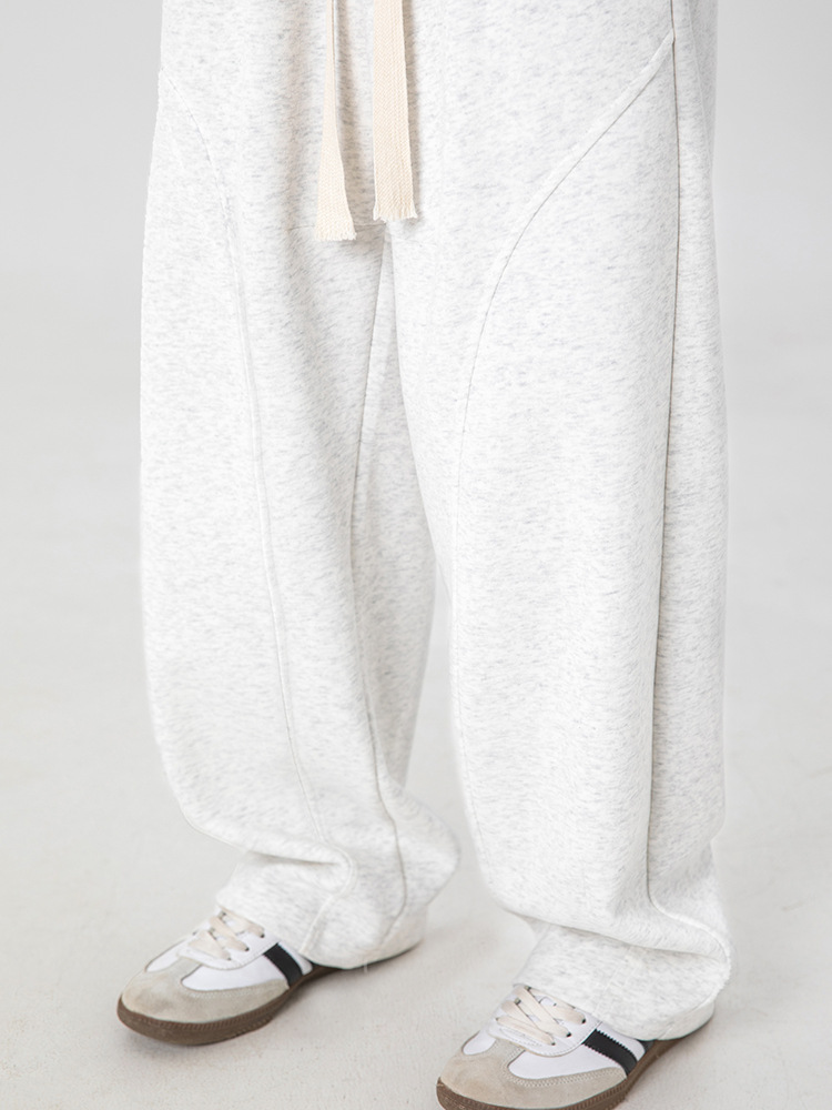40 代 ファッション メンズ メンズ ゆったりドレープ ワイドパンツ 上質スウェット 全2色
