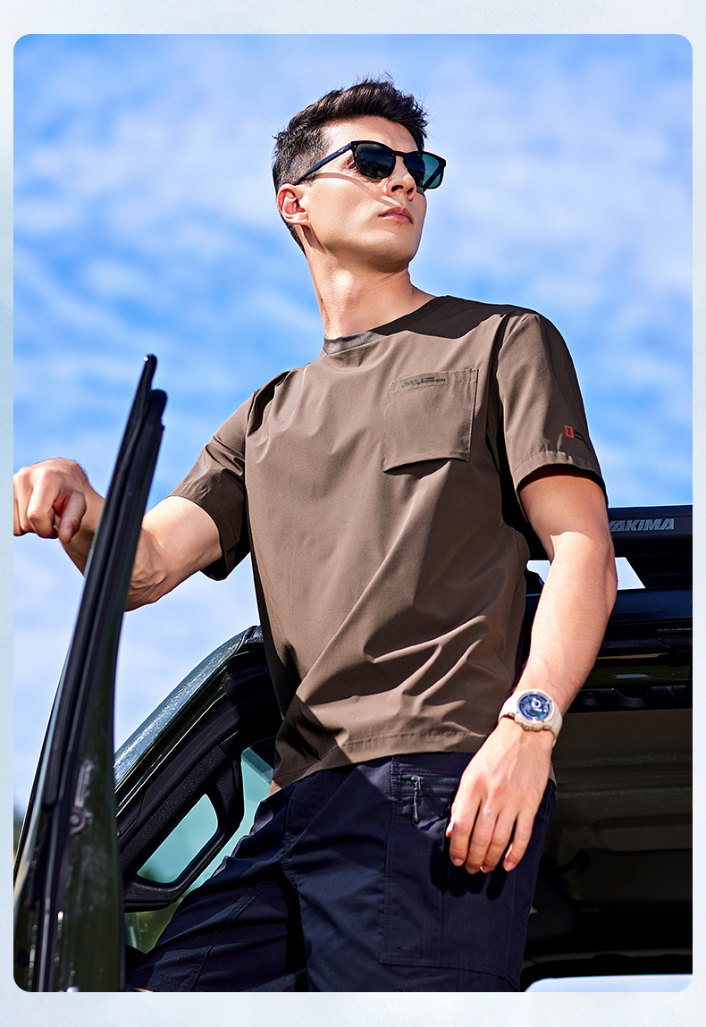 40 代 ファッション メンズ 大人の余裕 胸ポケット機能性Tシャツ