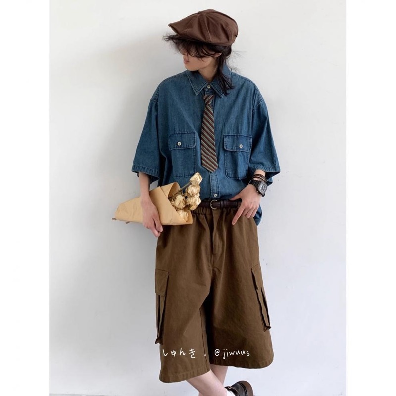 40 代 メンズ ファッション メンズ デニムシャツ 半袖 カジュアル ゆったり シャツ