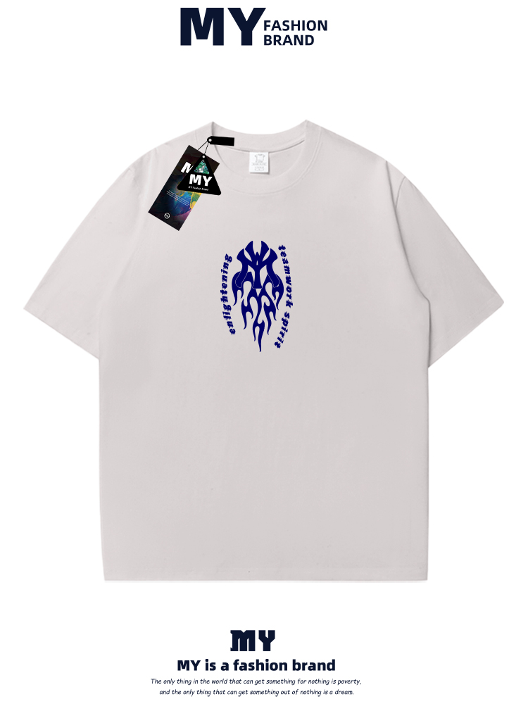40 代 ファッション メンズ 炎模様デザイン 大人の余裕Tシャツ