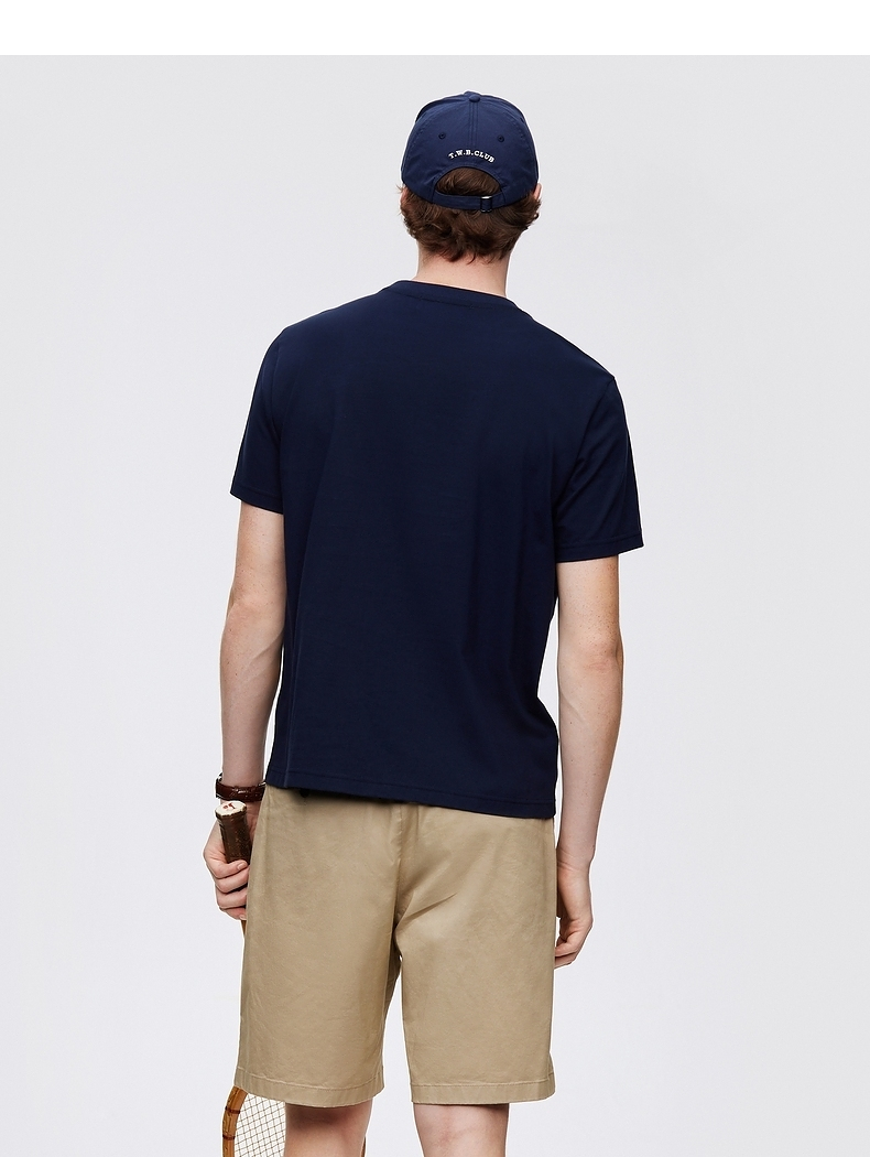 40 代 ファッション メンズ クマのテニスプレーヤー プリント Tシャツ