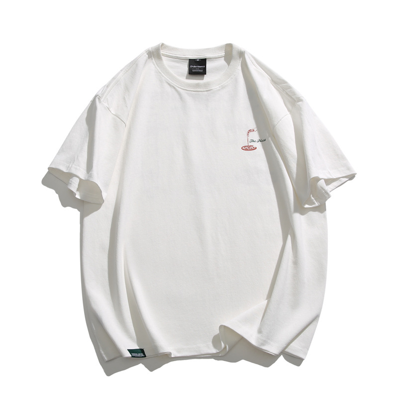 40 代 ファッション メンズ ユニセックス 猫イラストプリントTシャツ 全3色 ストリート系