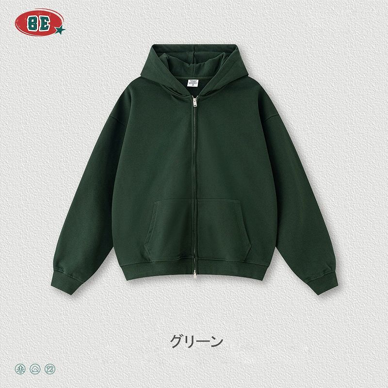 40 代 ファッション メンズ 洗練無地パーカー 大人の定番 ジップアップ 全7色 2025新作