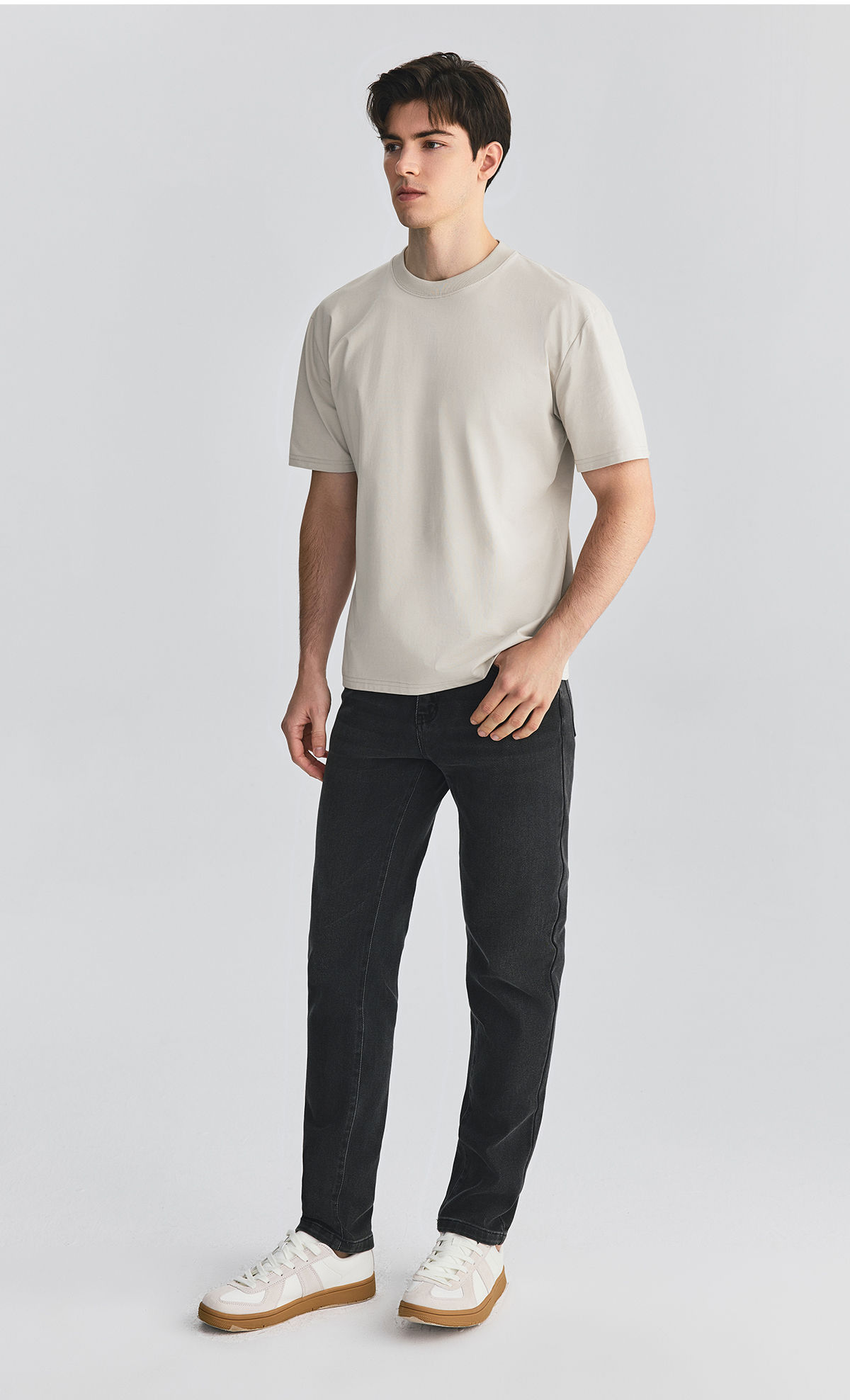 40 代 ファッション メンズ 上質コットン クルーネック 半袖Tシャツ