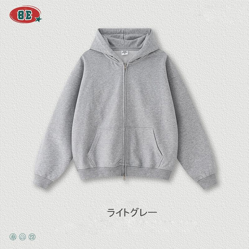 40 代 ファッション メンズ 洗練無地パーカー 大人の定番 ジップアップ 全7色 2025新作