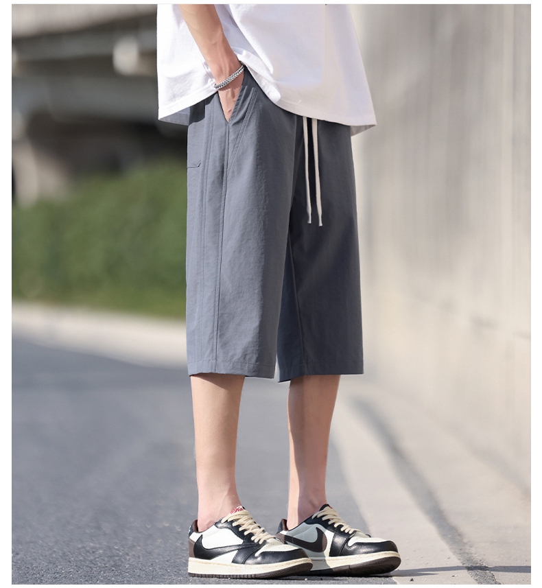 40 代 ファッション メンズ リラックスワイドガウチョパンツ