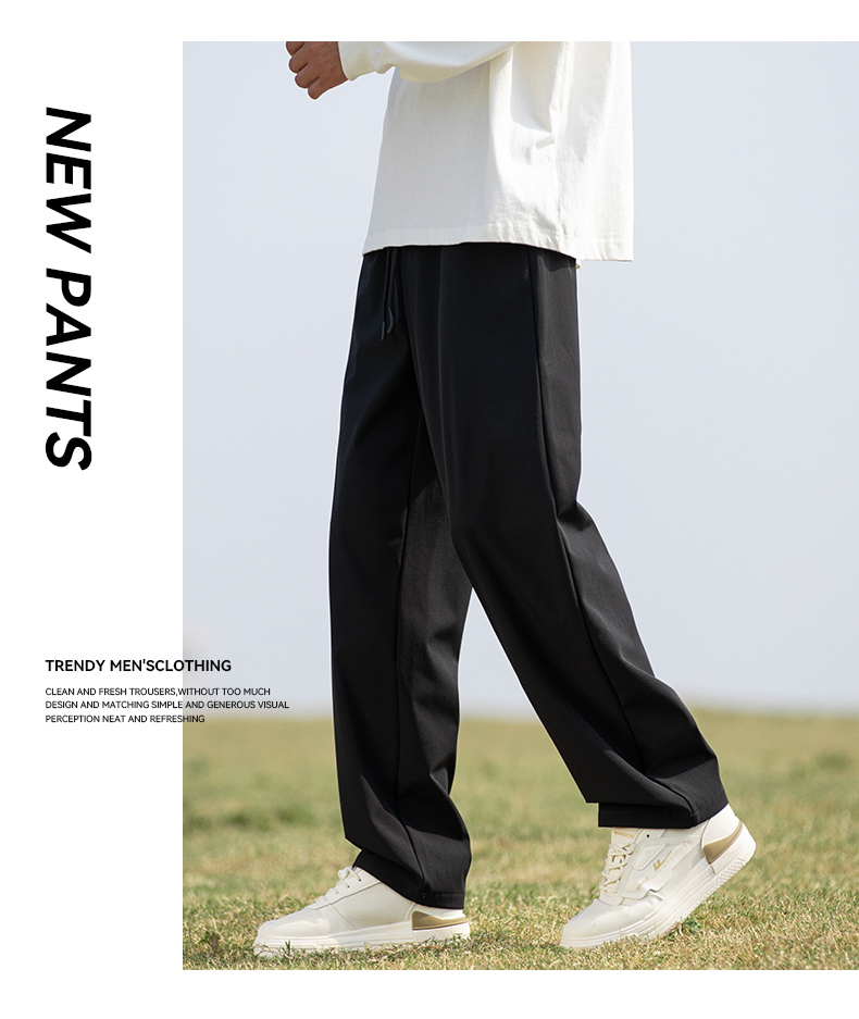 40 代 ファッション メンズ ゆったりドレープワイドパンツ