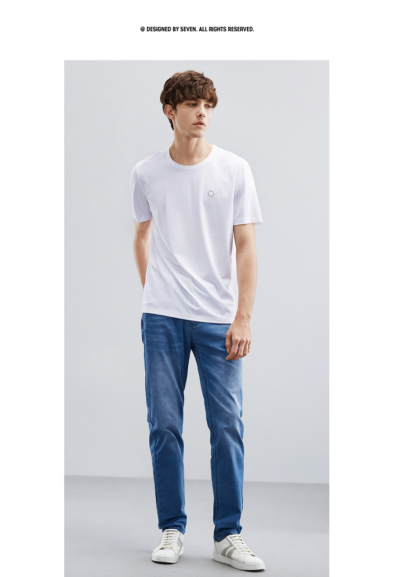 40 代 ファッション メンズ 洗練シンプル クルーネックTシャツ