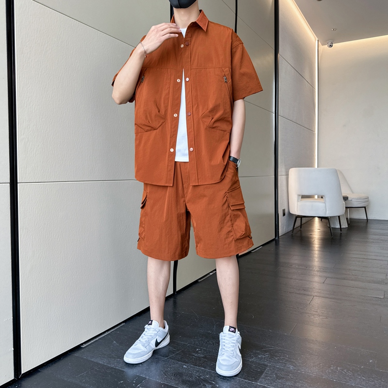 40 代 ファッション メンズ 大人の余裕 ダブルポケット半袖シャツ