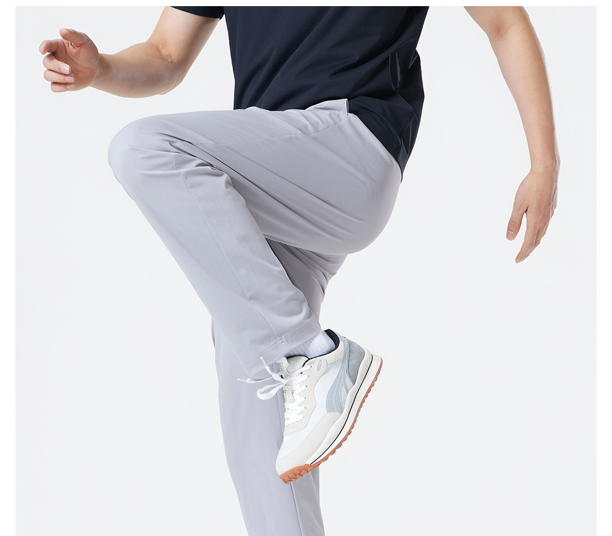 40 代 ファッション メンズ しなやか動きやすいストレッチパンツ