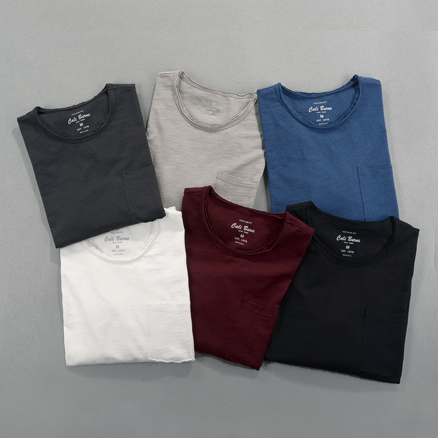 40 代 ファッション メンズ シンプル無地 長袖ポケット付きシャツ 40代メンズ 全6色