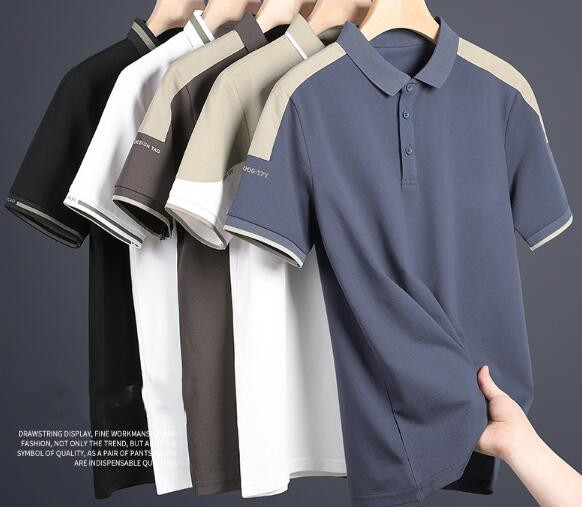 40 代 メンズ ファッション メンズ半袖冷感ポロシャツ カジュアル無地