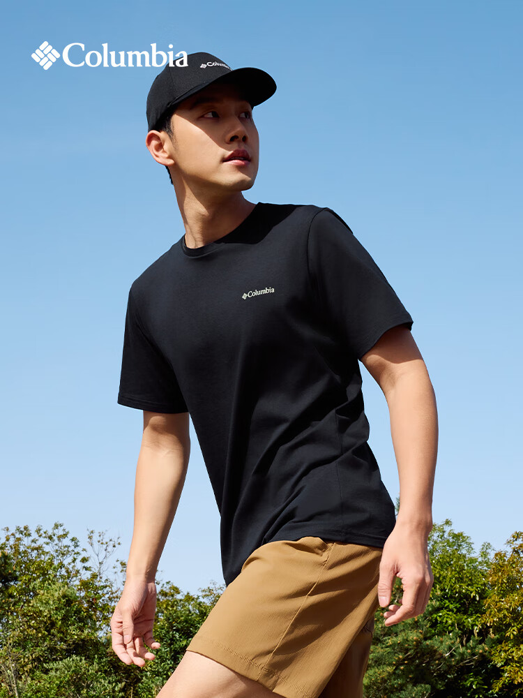 40 代 ファッション メンズ アウトドア感性 バックロゴ Tシャツ