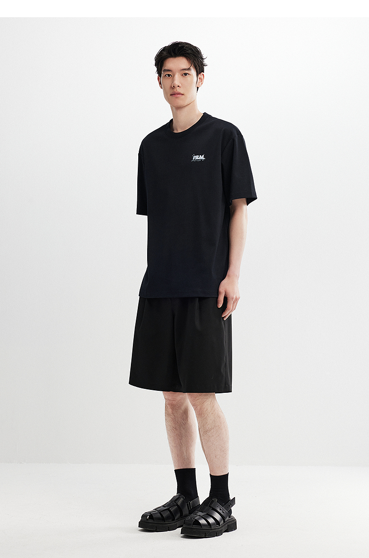 40 代 ファッション メンズ 海の世界 背面プリント ゆったりティー
