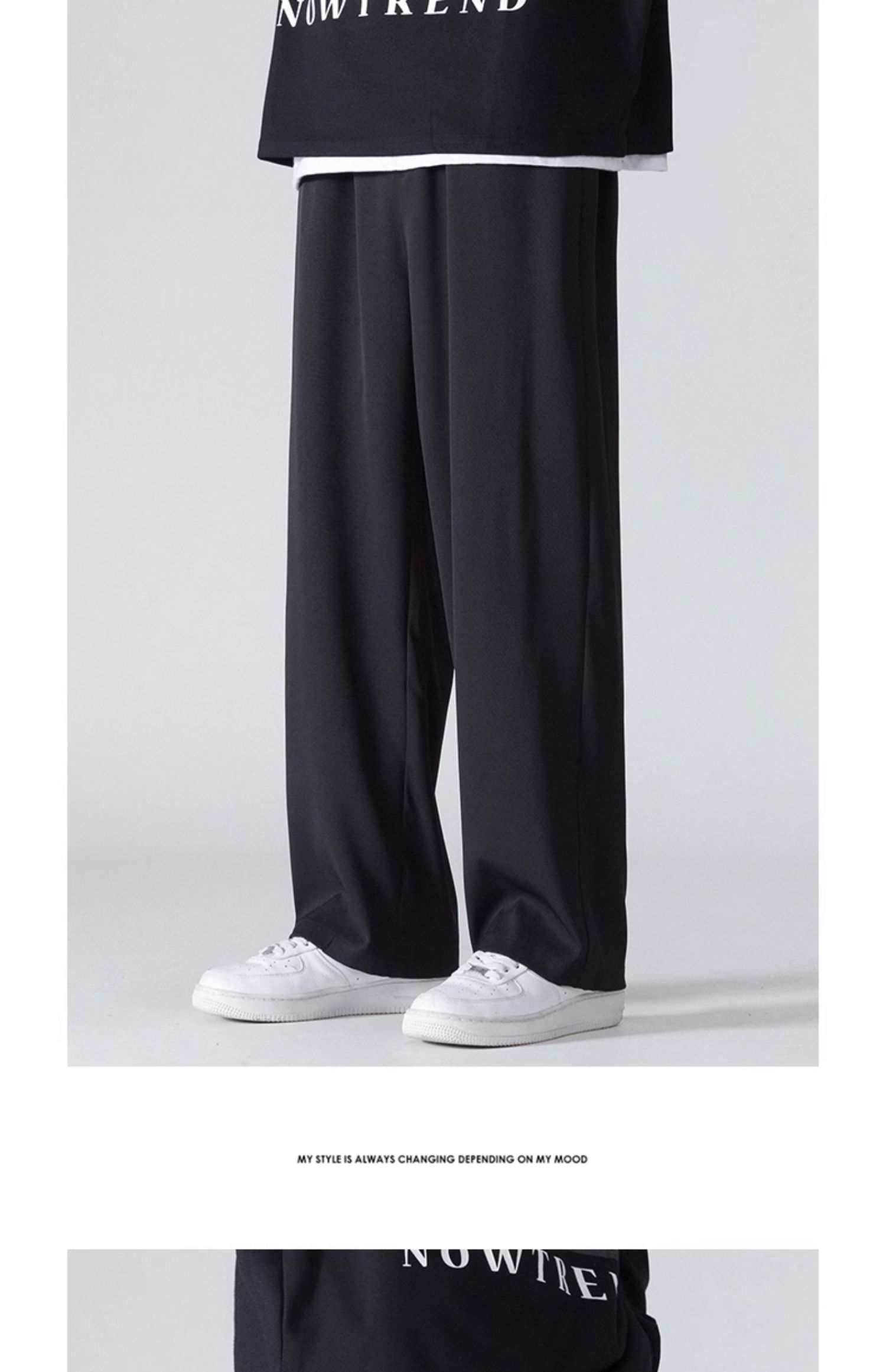 40 代 ファッション メンズ 洗練ワイドシルエットパンツ
