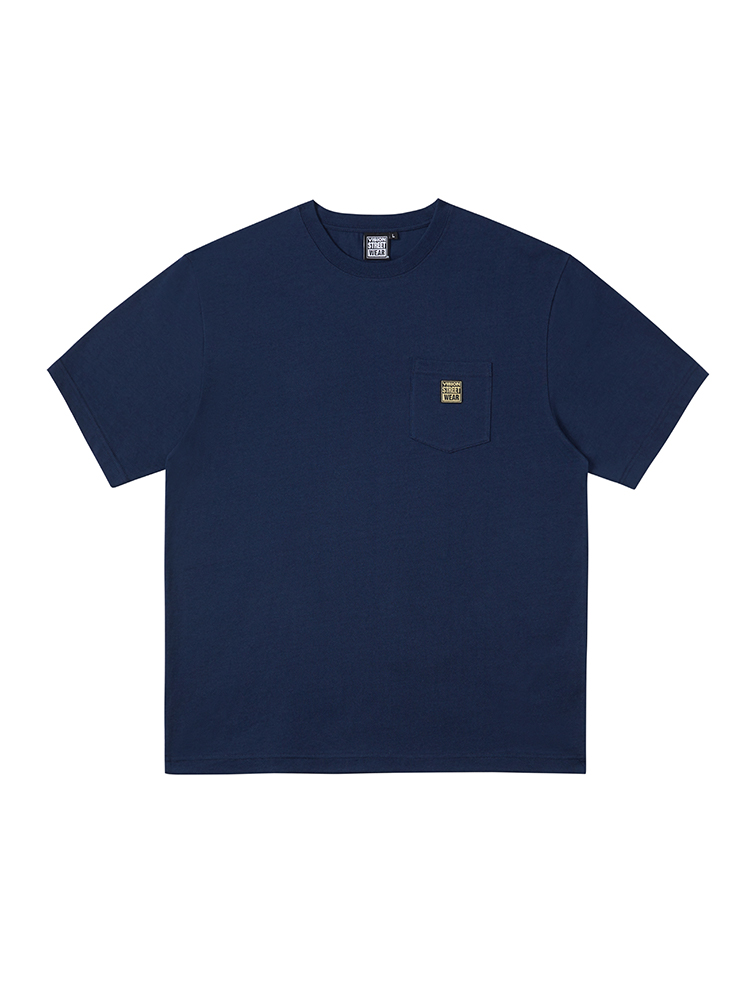 40 代 ファッション メンズ 胸ポケット付き 大人の定番Tシャツ