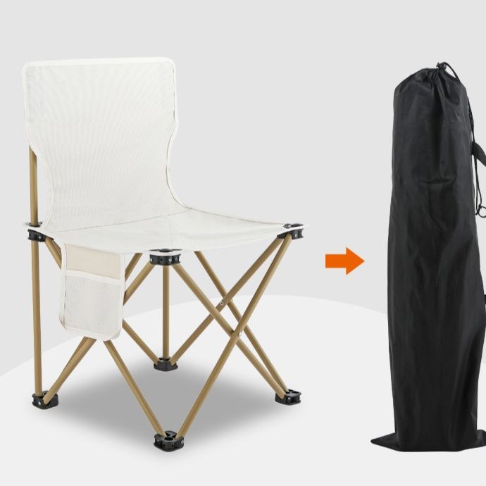 アウトドアチェア 背もたれ付き折りたたみ式軽量携帯コンパクト椅子