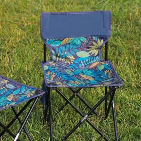 アウトドアチェア 軽量折りたたみ式背もたれ付きコンパクト携帯椅子