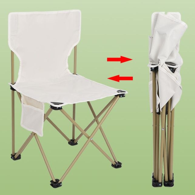 アウトドアチェア 軽量折りたたみ式背もたれ付きコンパクト携帯椅子