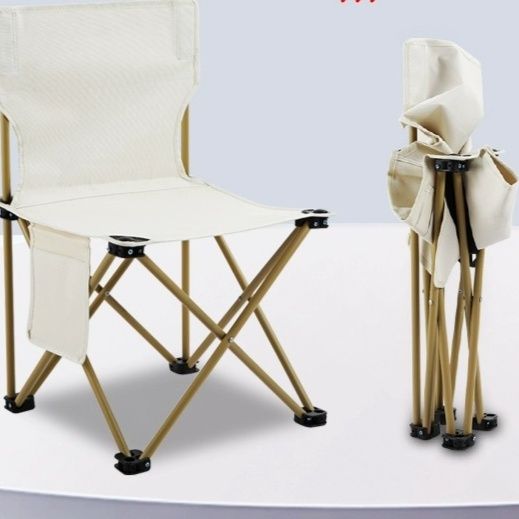 アウトドアチェア 背もたれ付き折りたたみ式軽量コンパクト携帯椅子