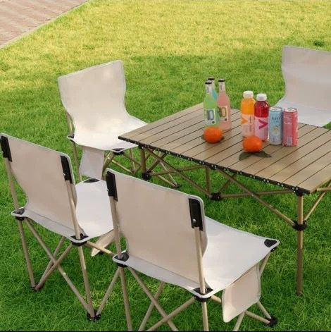 アウトドアチェア 背もたれ付き折りたたみ式軽量コンパクト携帯椅子