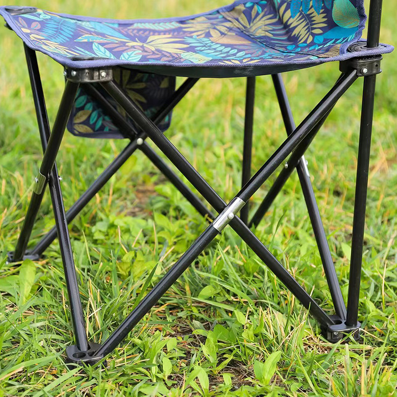 アウトドアチェア 軽量折りたたみ式背もたれ付きコンパクト携帯椅子