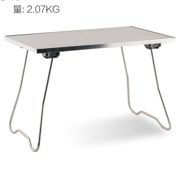 アウトドアテーブル 竹製天板付き折りたたみ式軽量ステンレステーブル