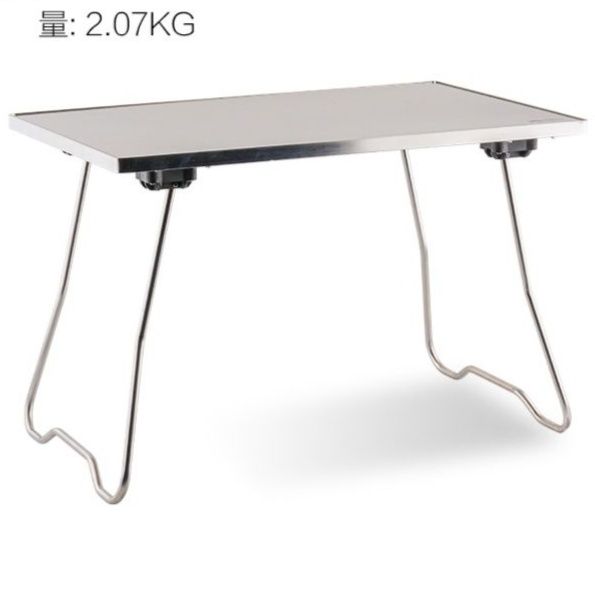 アウトドアテーブル 竹製天板付き折りたたみ式軽量ステンレステーブル