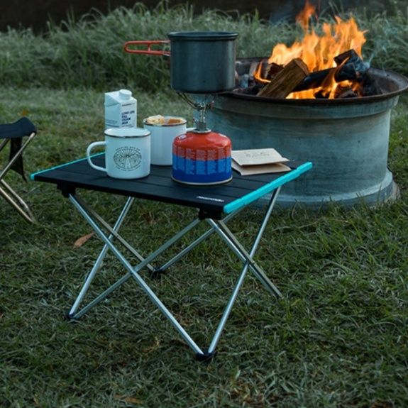 アウトドアテーブル 折り畳み式アルミテーブル 軽量コンパクト