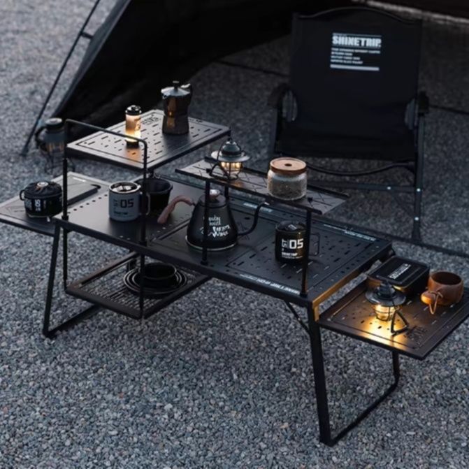 アウトドアテーブル 多機能野営調理台 折りたたみ式