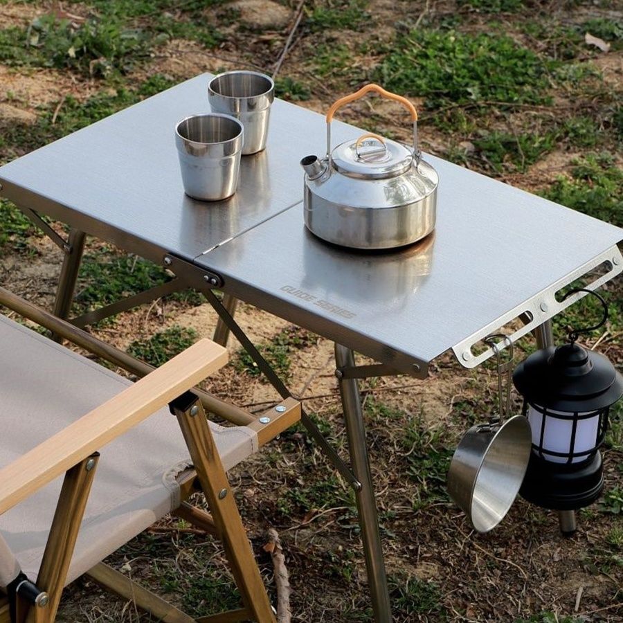 アウトドアテーブル 折りたたみ式 キャンプキッチンテーブル