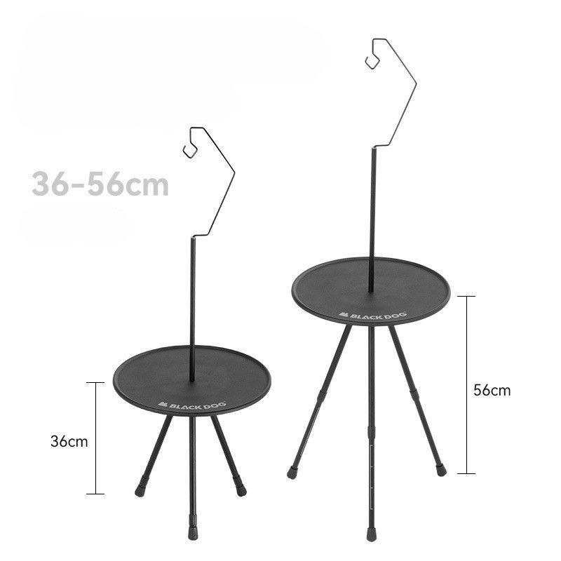 アウトドアテーブル 折り畳み式照明掛け付き三脚サイドテーブル
