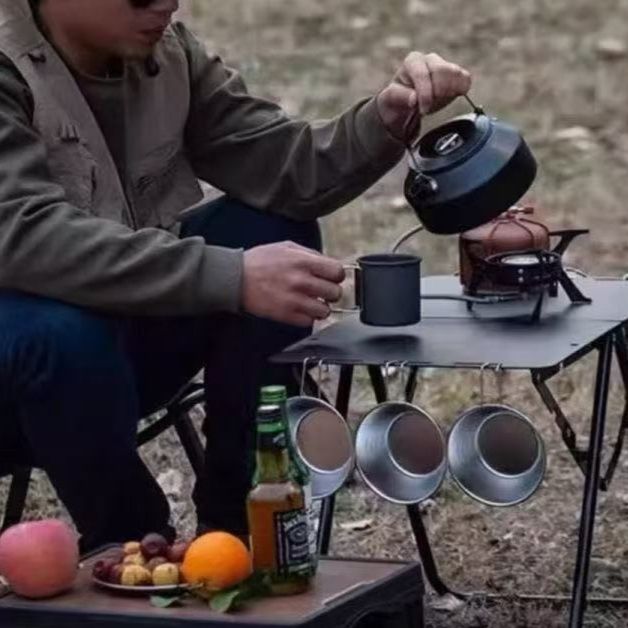 アウトドアテーブル 折りたたみ式多機能ソロキャンプテーブル