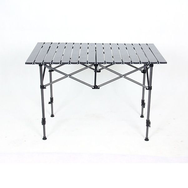 アウトドアテーブル 高さ調節機能付き大型木目調折りたたみ式野外用テーブル