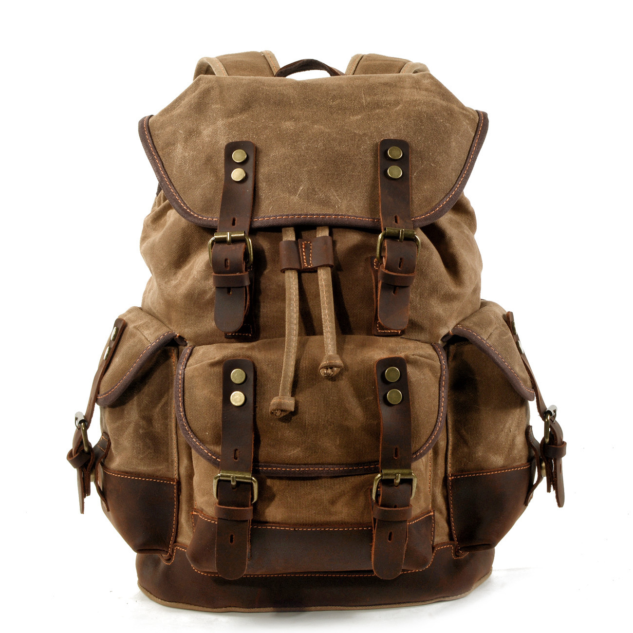 アウトドアファッション 帆布と本革のヴィンテージ登山リュック