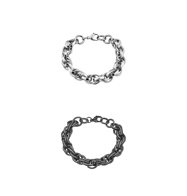 ブレスレットペア 鎖編みチェーンブレスレット